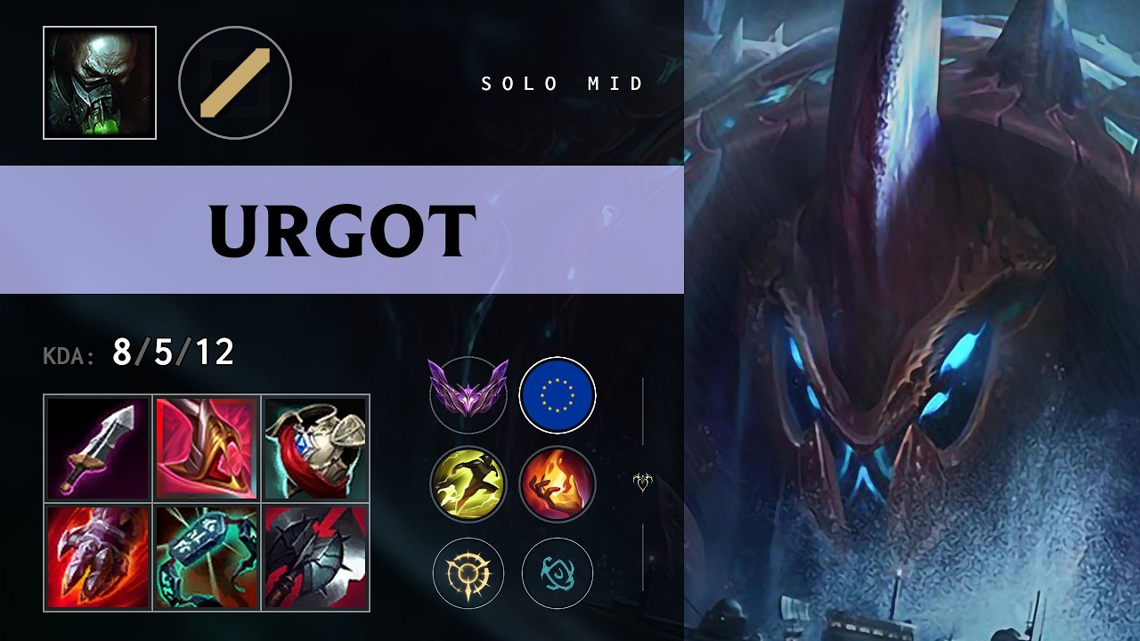 Urgot Mid vs Akali - EUW Master Patch 26.12