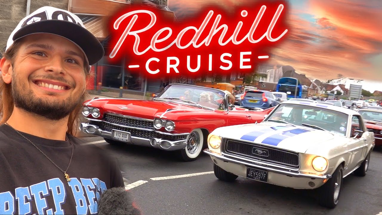 AMERICAN CARS FLOOD SMALL UK TOWN (Welcome to the Redhill Cruise!)
