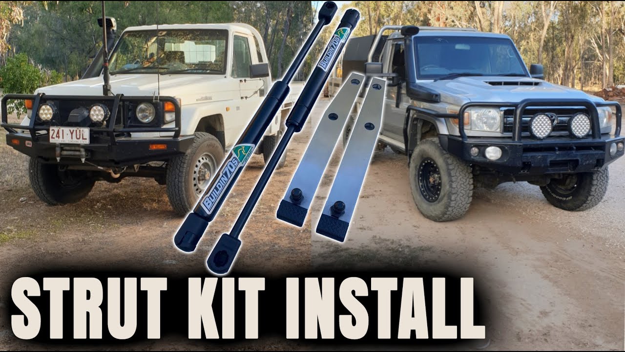 Buildin70s 70 Series Bolt In Bonnet Strut Kit Install