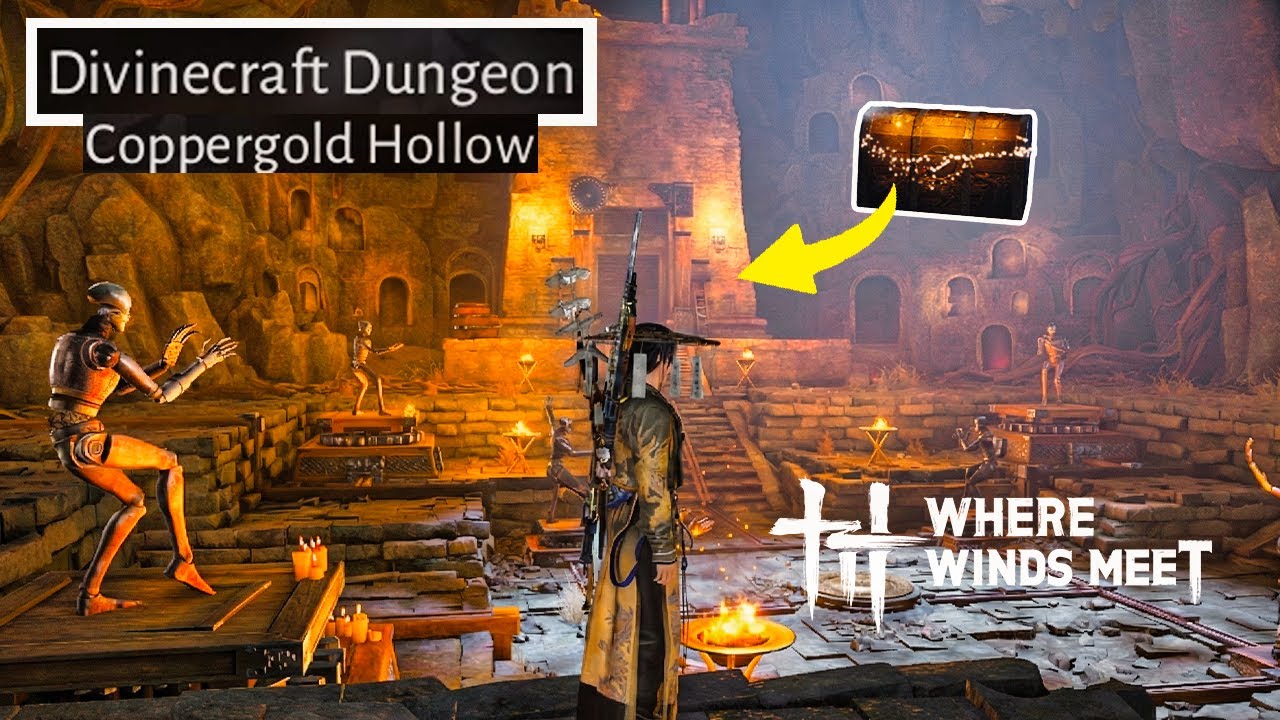 Как решать головоломки подземелья Divinecraft Coppergold Hollow | Где встречаются ветра