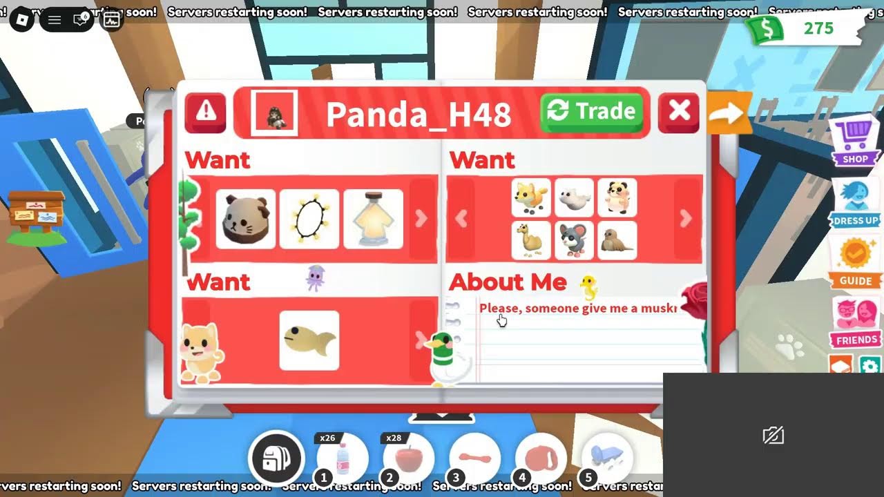 Starting over in AdoptMe to get my friends inventory || Part 8