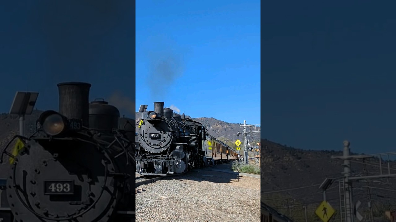 Durango Silverton 493 Passing By April 2023 #railfans #train #trains #railway #railroadcrossing