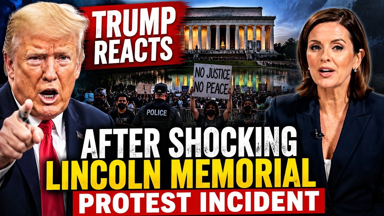 Trump Reacts After Shocking Lincoln Memorial Protest Incident | Breaking News #LincolnMemorial
