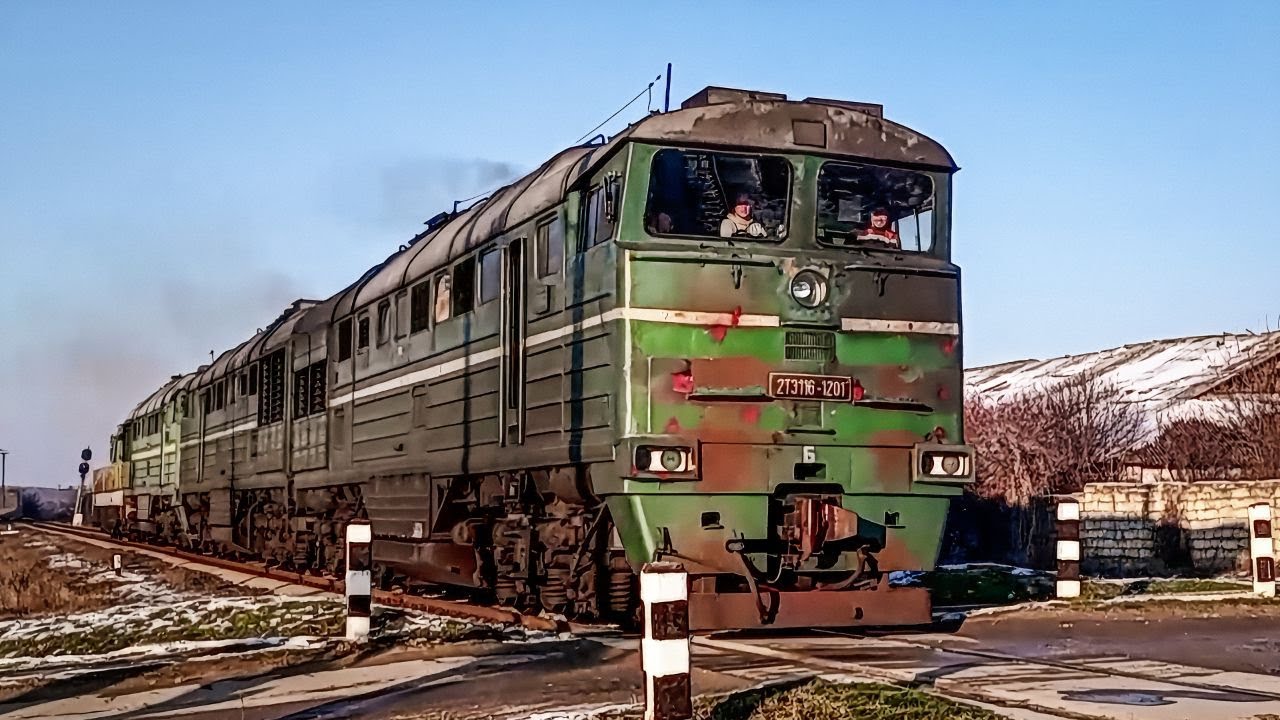 Сплотка тепловозов 2ТЭ116-1201Б-А/942А/ЧМЭ3-5543 /УЗ/. Чадыр-Лунга