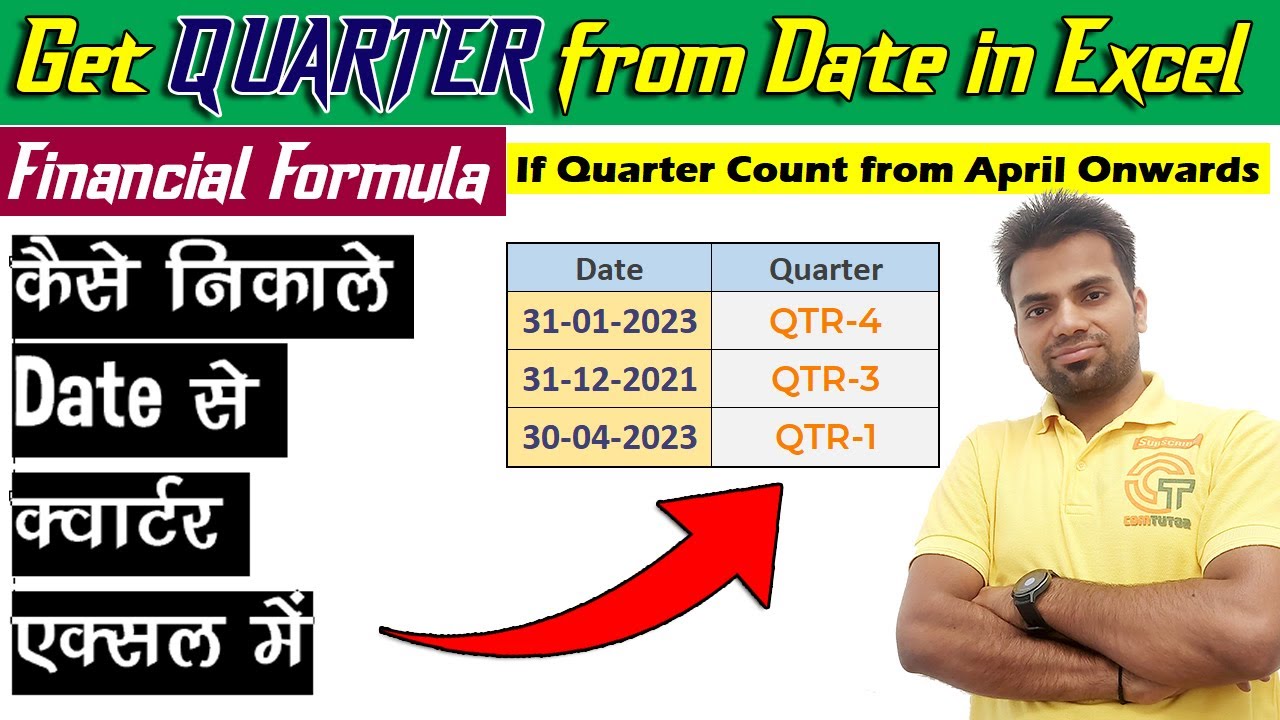 !!! Wonderful Excel Date Trick You Should Know | Get Quarter from Any Date Easily