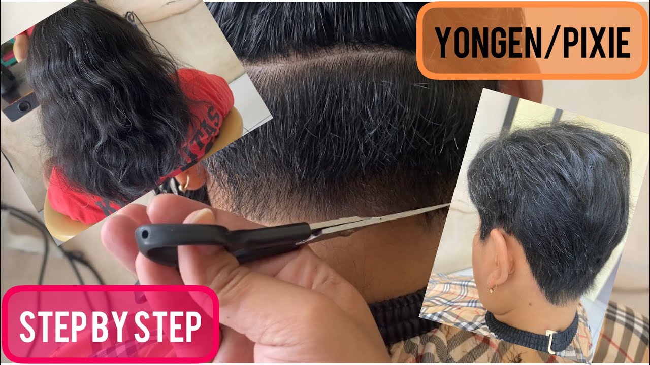 Potong Rambut Yongen/Pixie Step By Step | Tutorial Potong Rambut Pendek Untuk Wanita