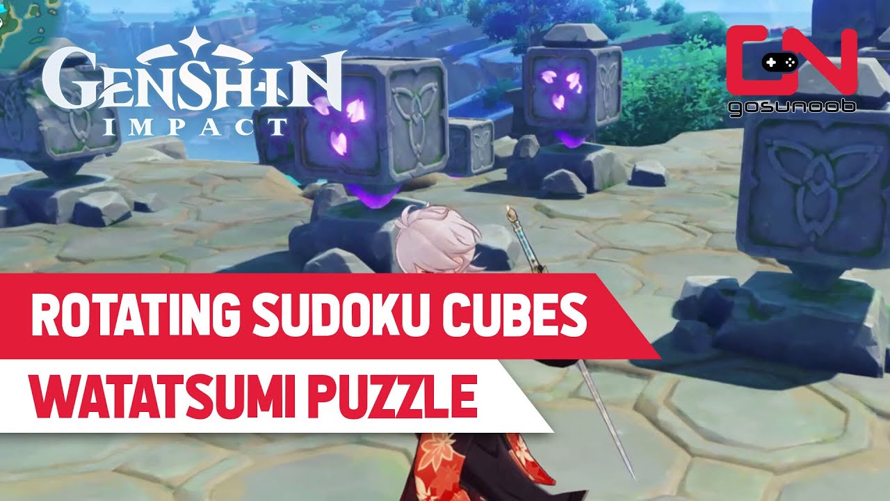 Genshin Impact Watatsumi Island Puzzle - 8 Rotating Cubes