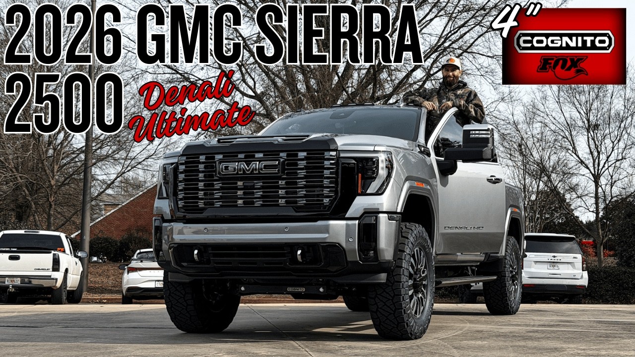 Изящный, но впечатляющий: GMC Sierra 2500 Denali Ultimate 2026 года | Лифт-комплект Cognito 4 дюй...
