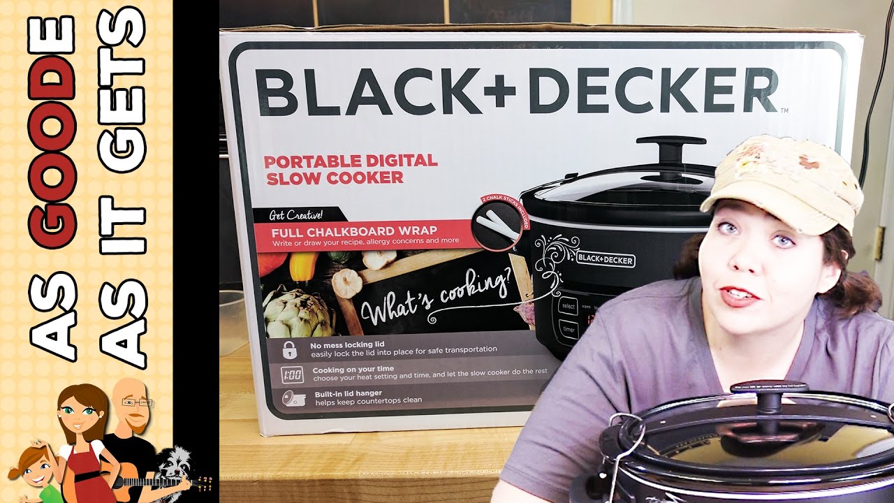 Unboxing the BLACK+DECKER 7 Quart Programmable Slow Cooker with Digital Timer and Chalkboard Surface