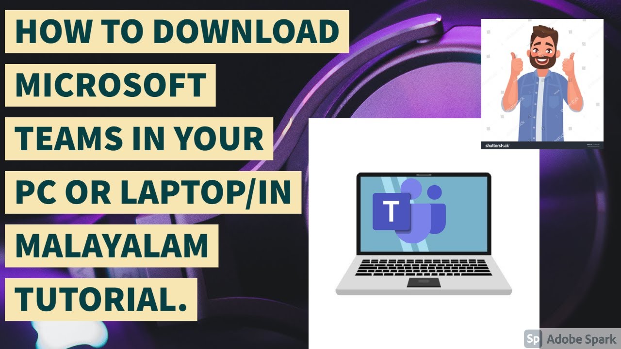 how to download Microsoft teams on your laptop or in pc /in Malayalam/broken headset.