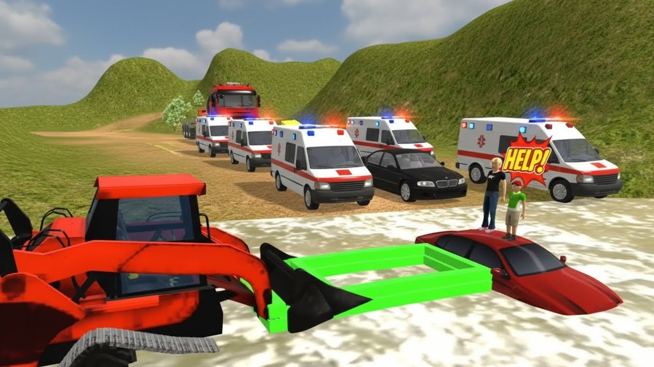 OMG! Car Stuck in Flood 🚑 Emergency Rescue Mission!