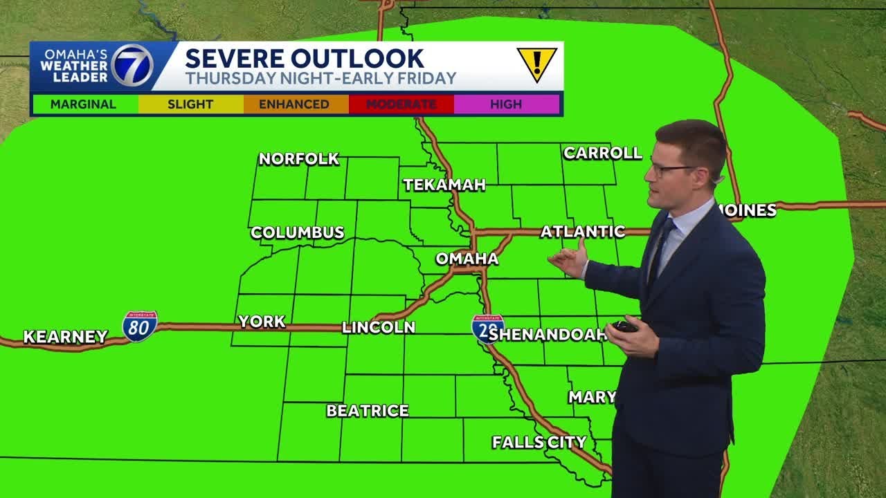 Damp start Tuesday, chance for late week storms in Omaha area