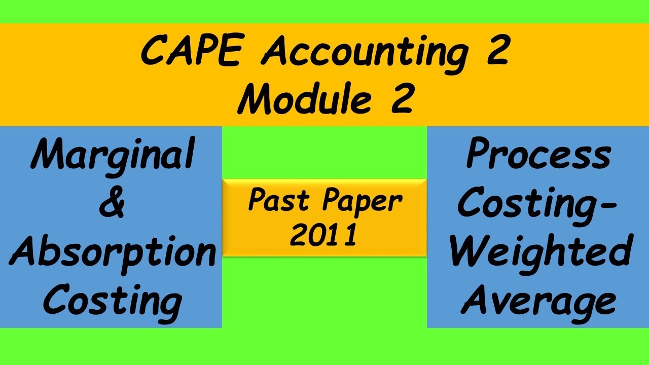 CAPE Accounting 2011 Unit 2 Module 2