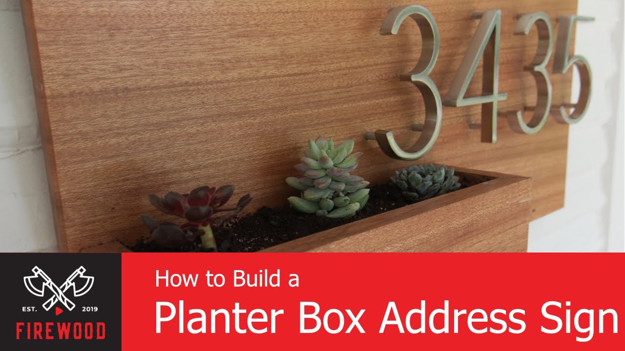 Planter Box Address Sign. Easy DIY house number sign you can build in a weekend.