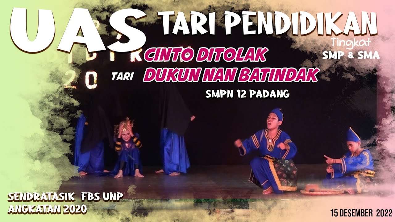 TARI Cinto Ditolak Dukun nan Batindak - SMPN 12 PADANG - TARI PENDIDIKAN - SENDRATASIK UNP