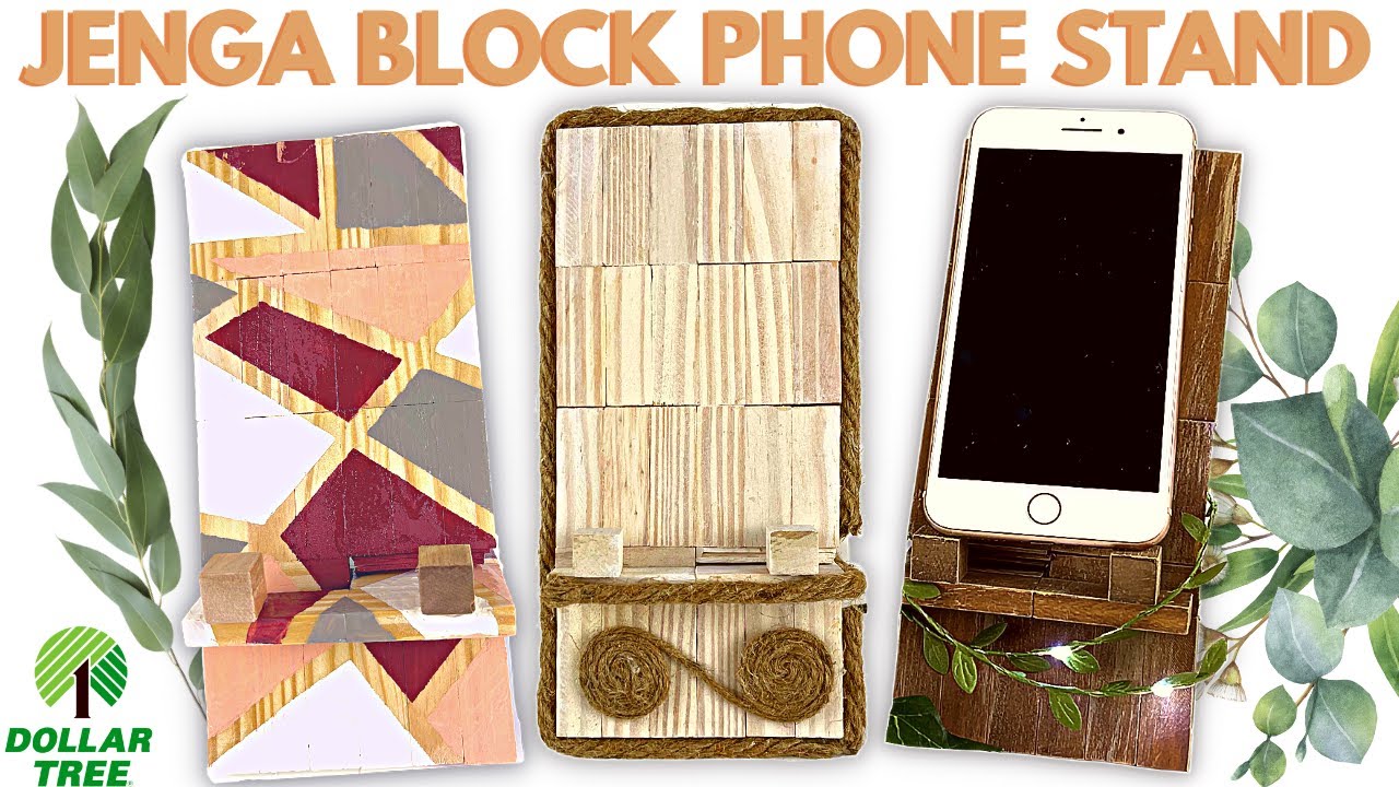 Подставка для телефона из блоков Dollar Tree своими руками - 3 способа!!!