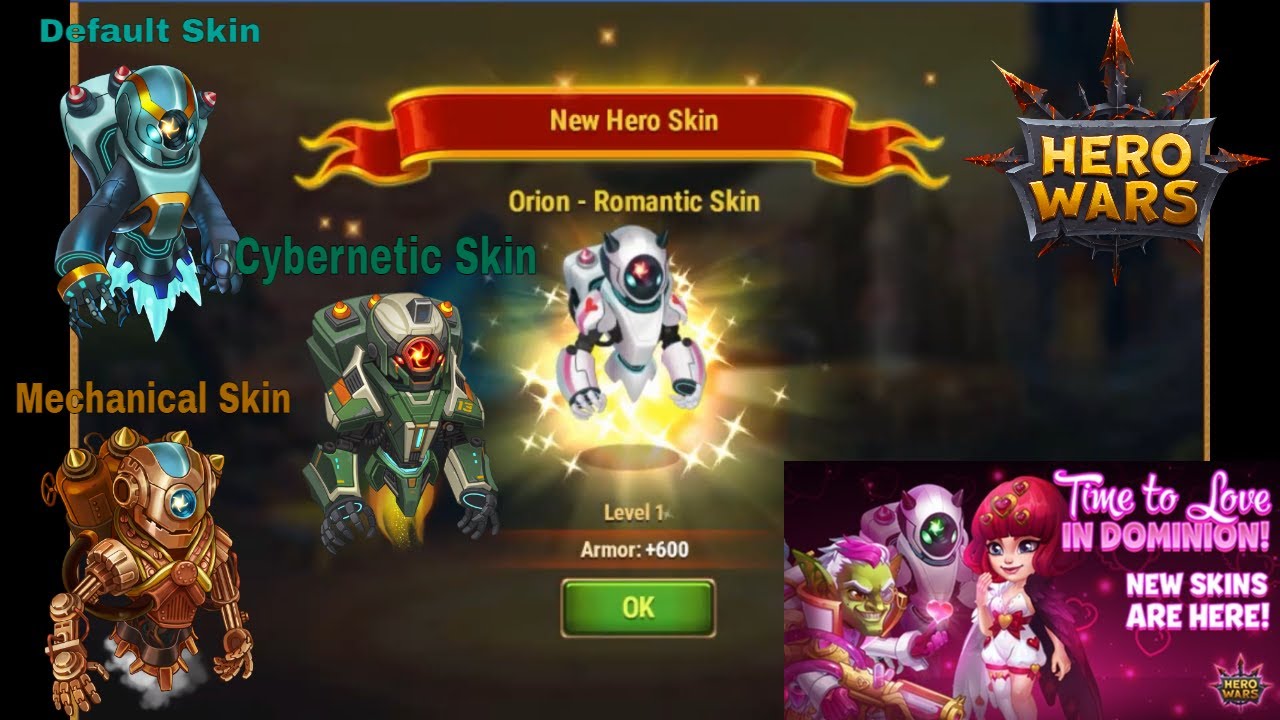 Hero Wars  :  New Romantic Skins