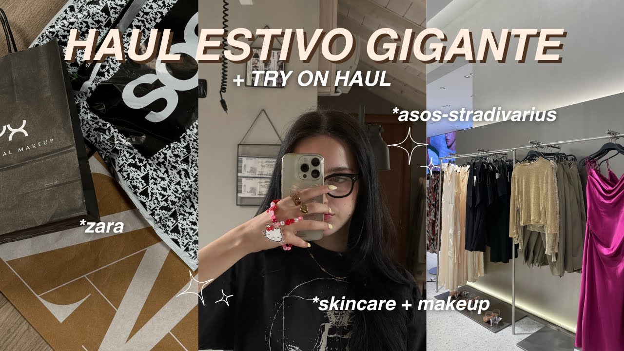 HUGE TRY ON HAUL ESTIVO 🍒 Zara - Stradivarius - H&M - Sephora - Nyx and more!