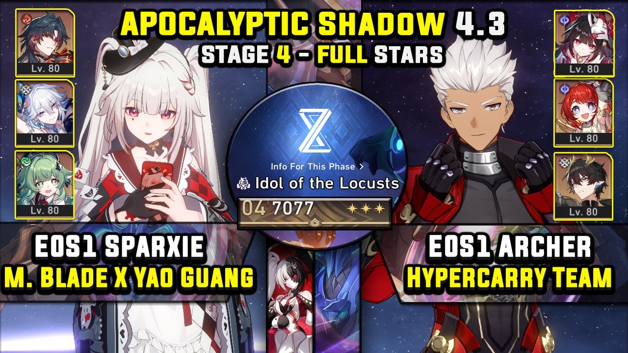 E0 Sparxie W/ Mortenax Blade & E0 Archer Carry (3 Stars) Apocalyptic Shadow 4 Honkai Star Rail 4.3