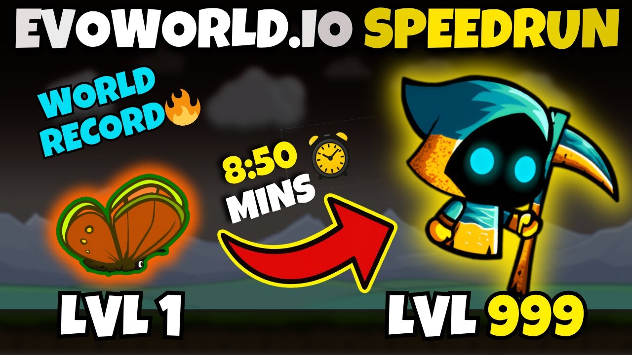 Evoworld.io - SPEEDRUN | Fly to Grim Reaper in 8 minute 50 seconds (World Record)