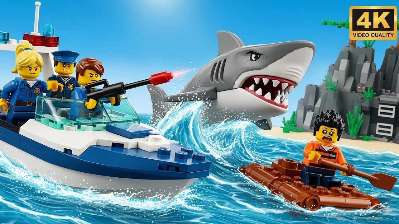 LEGO City Prison Island: Shark Attack Patrol! 🦈👮‍♂️