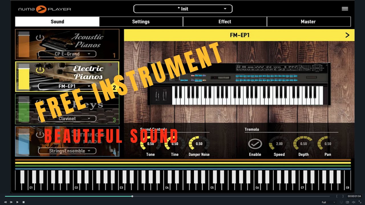 NUMA PLAYER FREE INSTRUMENT (NO TALKING)