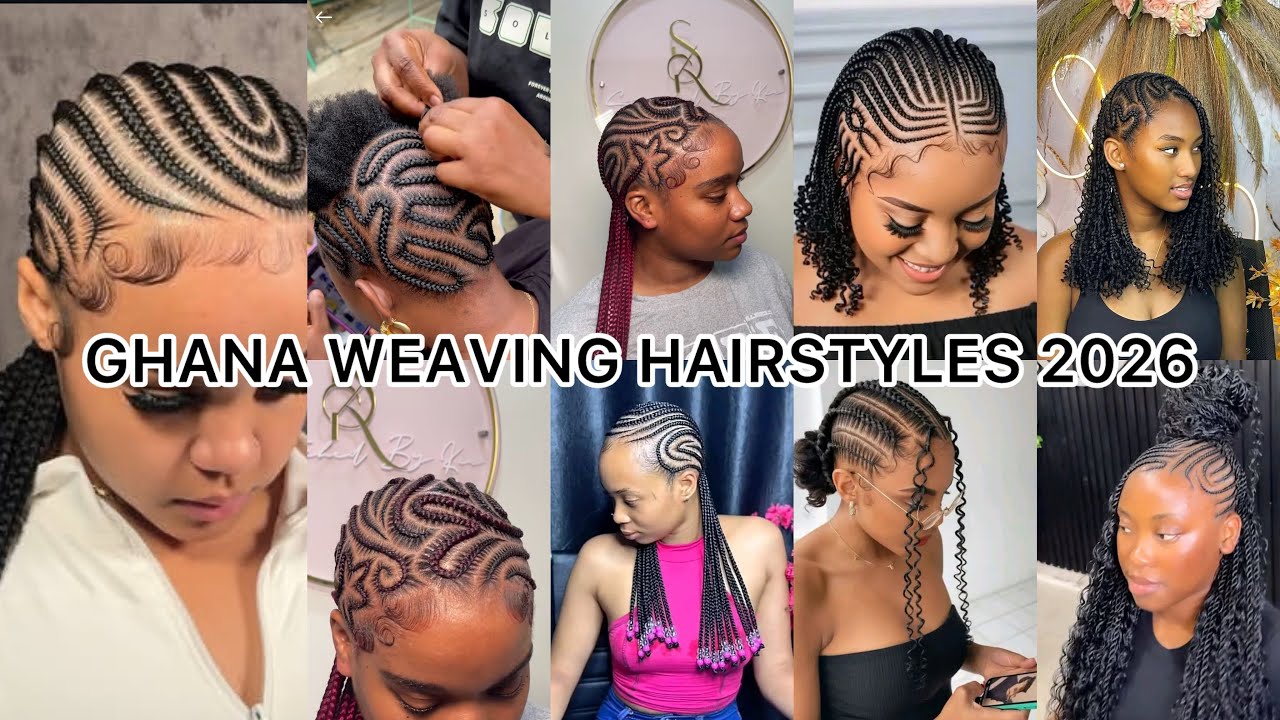 Ghana Weaving Hairstyles/Trending Braids Hairstyles 2026/ Latest Cornrows braids hairstyles 