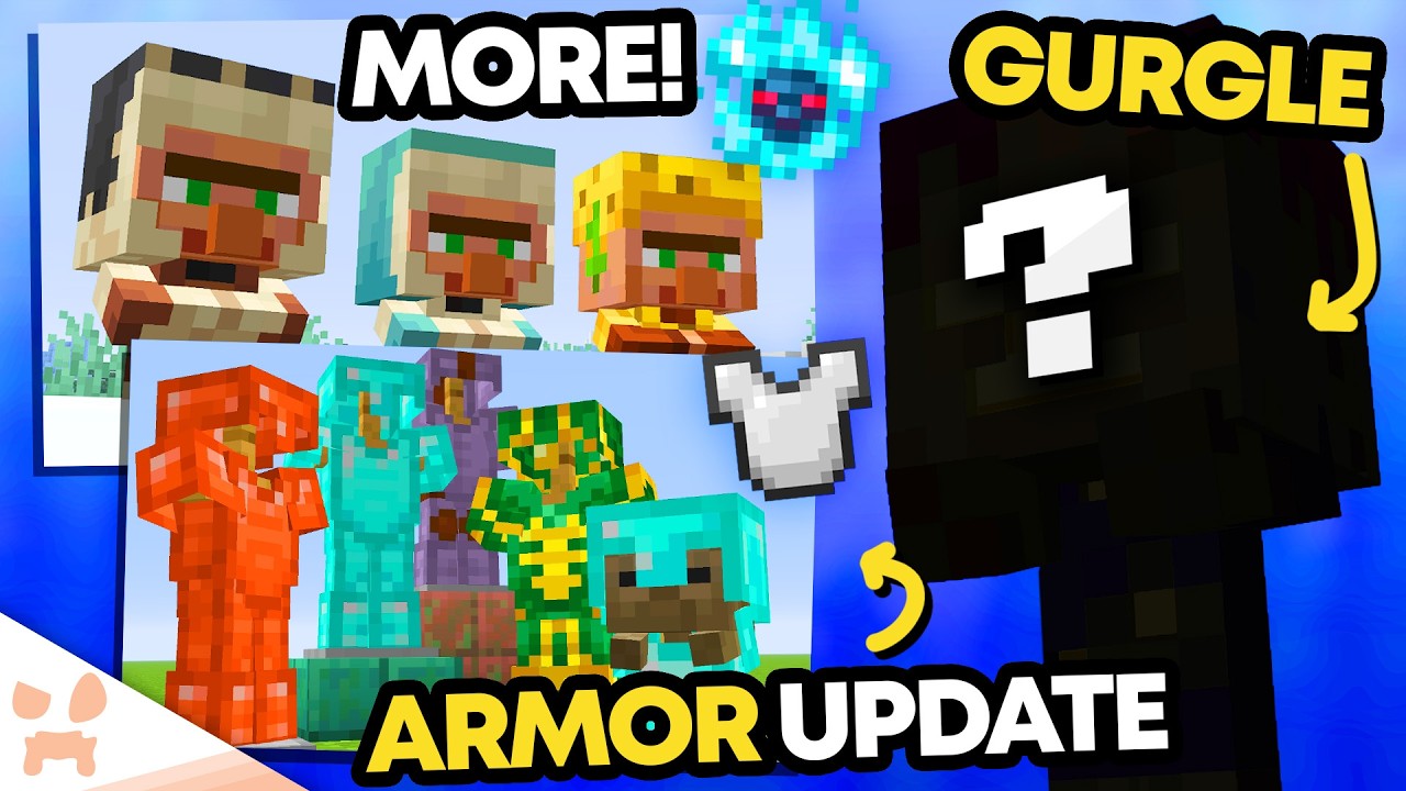 NEW MINECRAFT ARMOR UPDATES REVEALED, GURGLE MOB + MASSIVE ZOMBIE NERF!