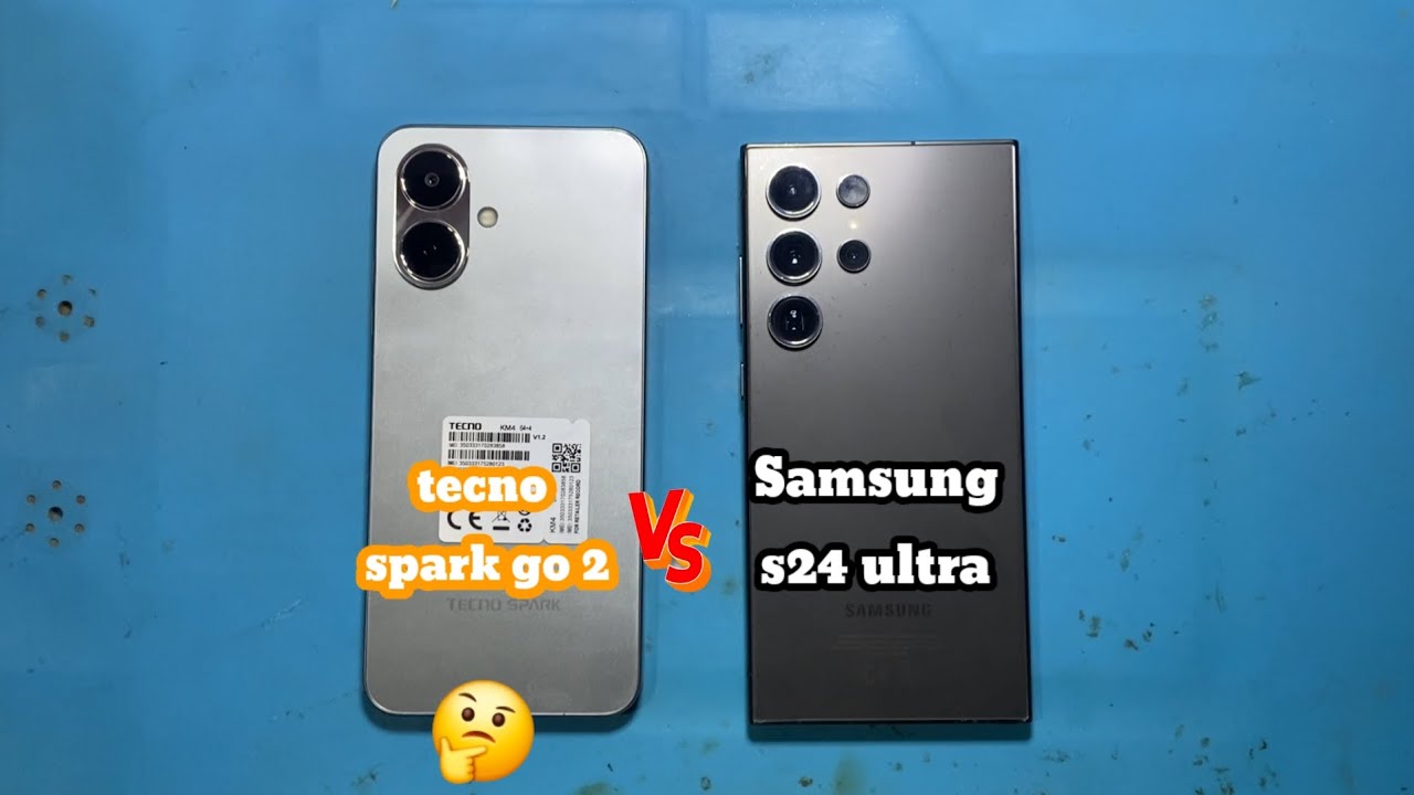 tecno spark go 2 vs samsung S24 ultra speed test 