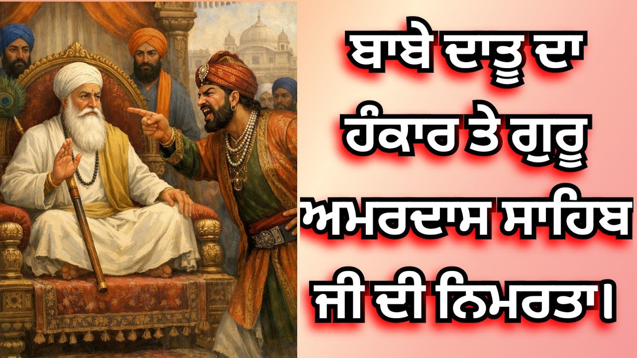 ਦਾਤੂ ਨੇ ਗੁਰੂ ਅਮਰਦਾਸ ਸਾਹਿਬ ਜੀ ਨੂੰ ਲੱਤ ਮਾਰੀ।ਕਥਾ ਸ੍ਰੀ ਗੁਰਪ੍ਰਤਾਪ ਸੂਰਜ ਪ੍ਰਕਾਸ਼ ਗ੍ਰੰਥ 