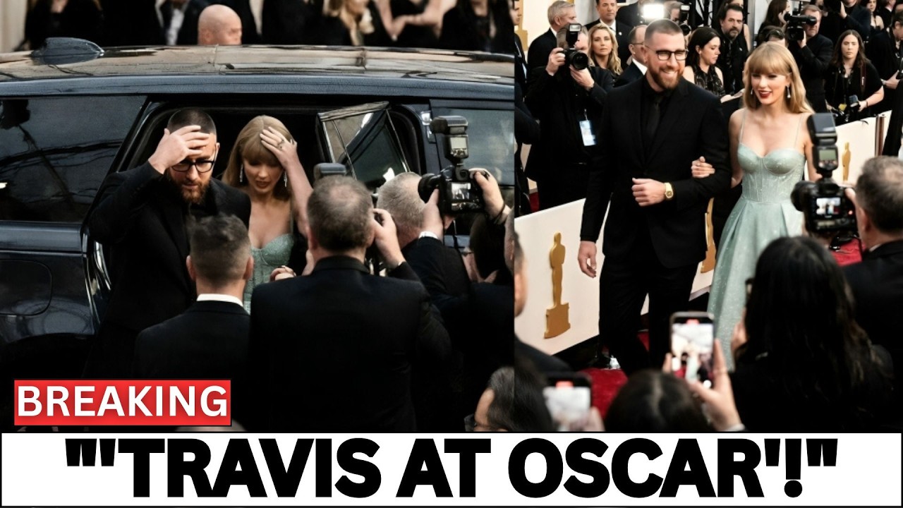 Taylor Swift Arrives at the 98th Academy Awards With Fiancé Travis Kelce at Dolby Theatre
