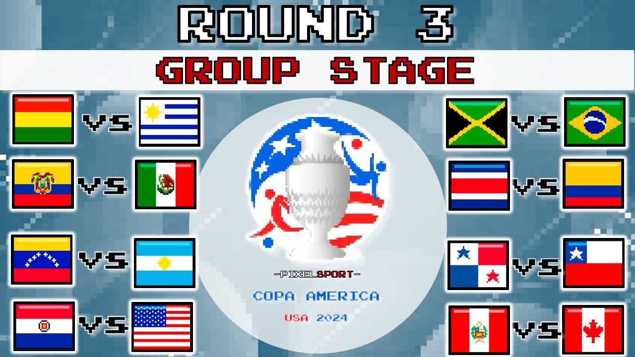 ROUND 3: COPA AMERICA 2024 | PIXEL ART SIMULATION