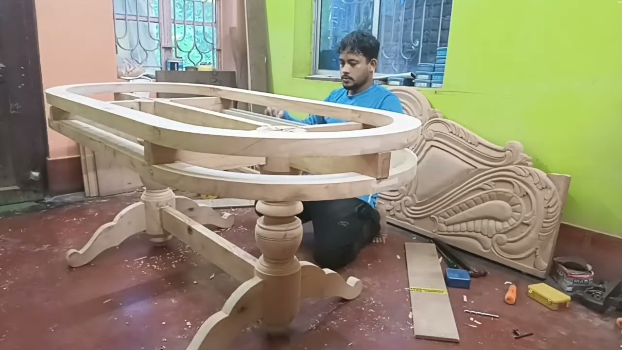 dining table ## decoration ** form ## wood latest design ** six seater ## size 6'×3'.