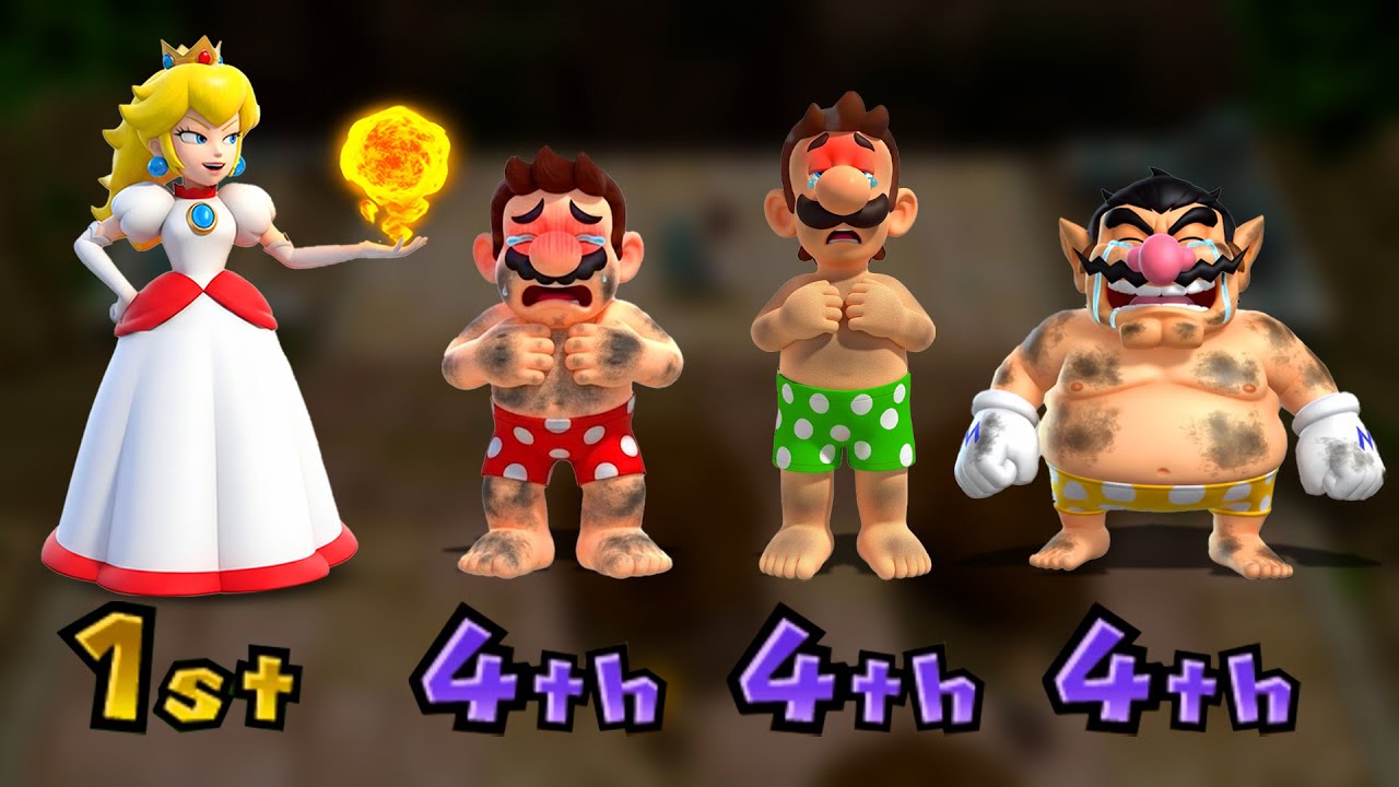 【마리오 파티 시리즈】모든 1대3 미니게임 파이어 피치 VS 세 얼간이 MarioMinigames