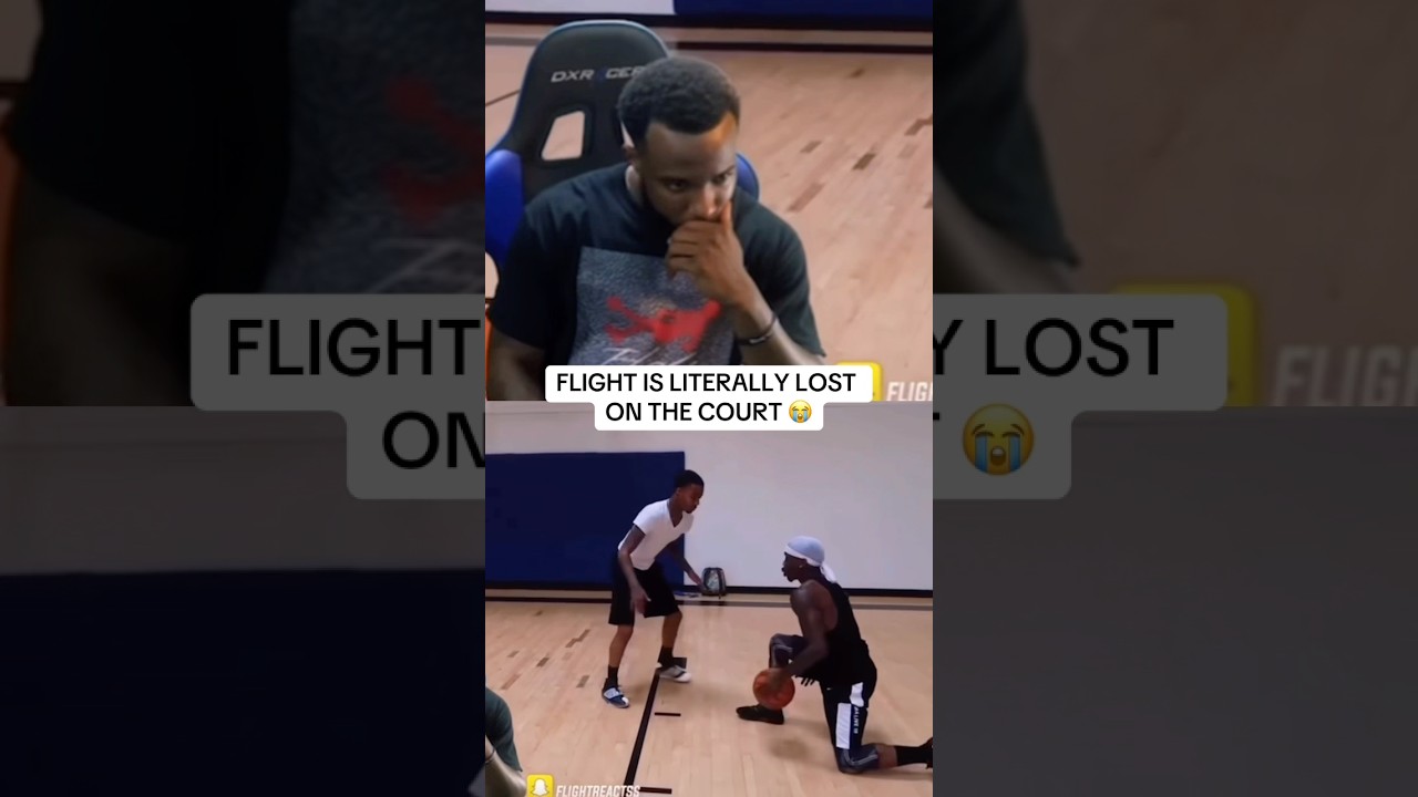FLIGHT IS LITERALLY LOST ON THE COURT 😭 