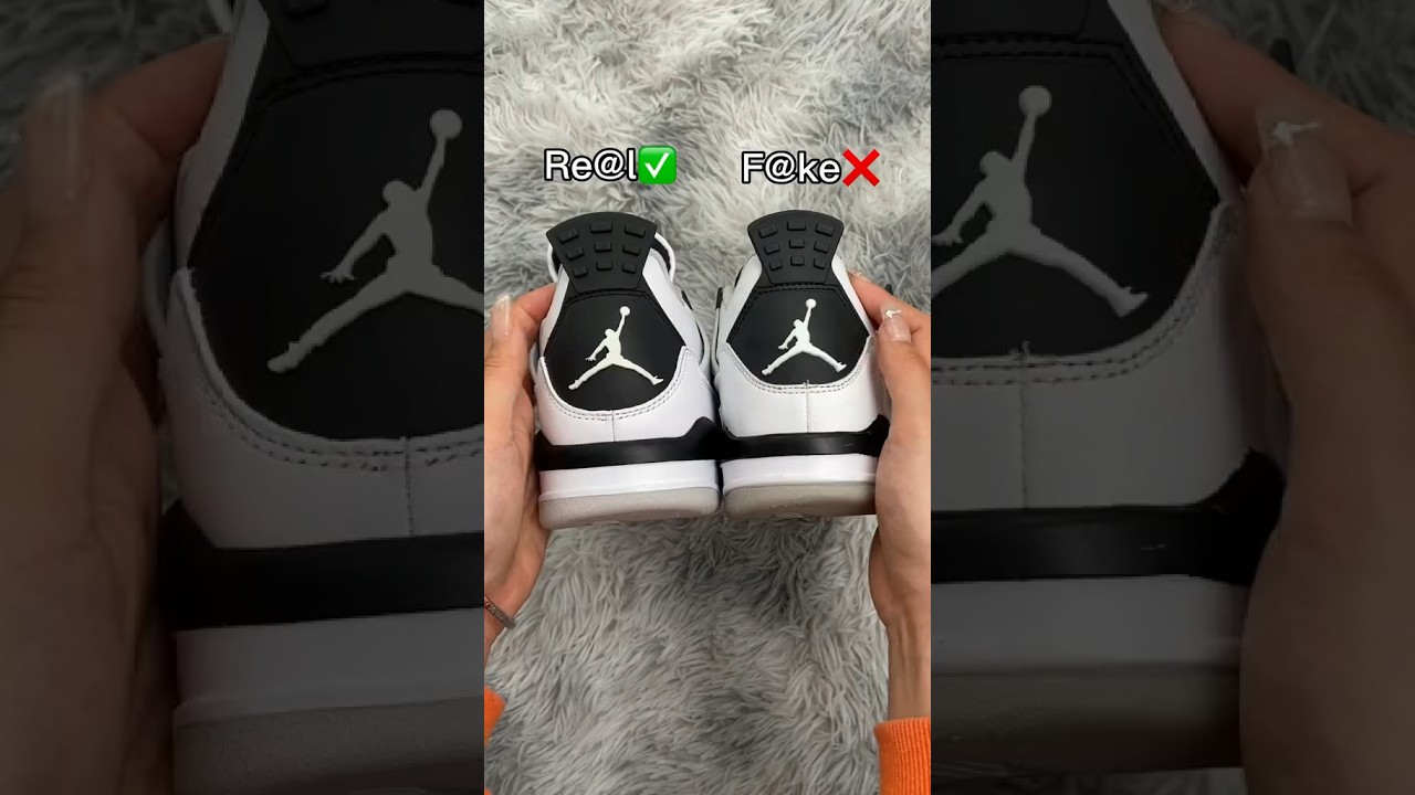 Real Vs Fake Military Black Jordan 4 #sneakerhead #sneakers #viral