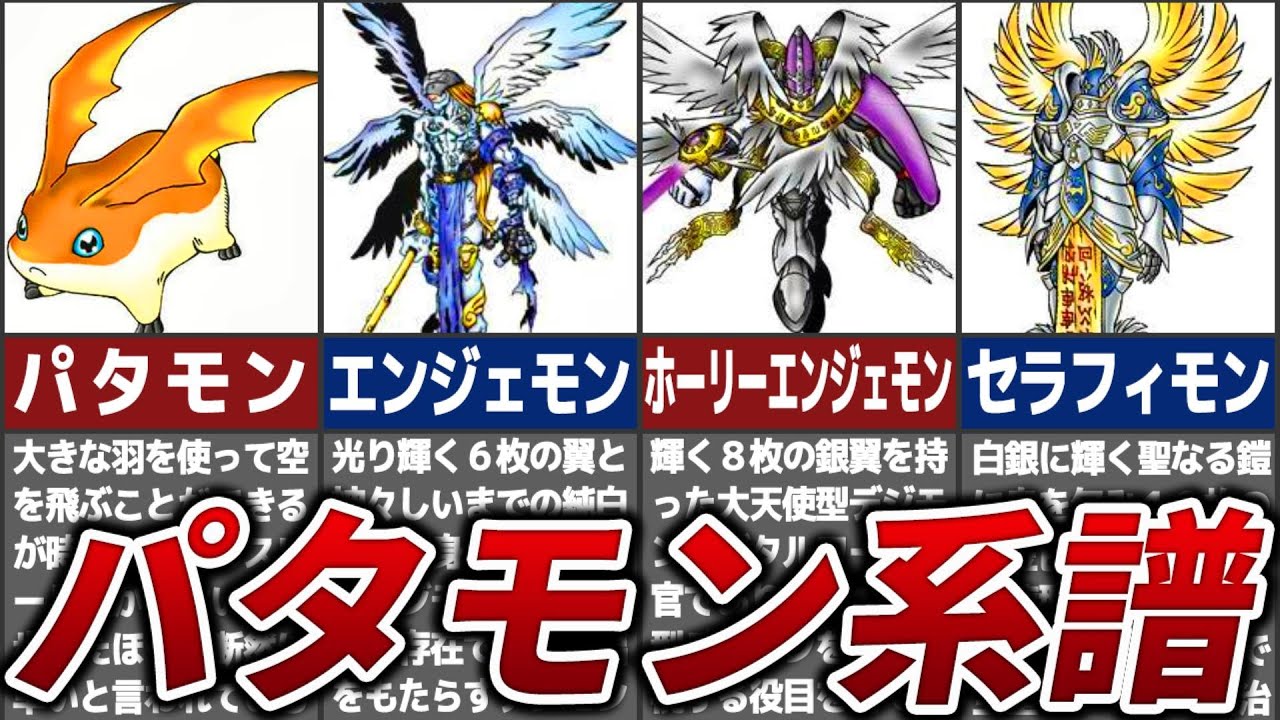 【秘められた聖なる力】パタモンの進化系譜＆関連種の解説【デジモン】【ゆっくり解説】