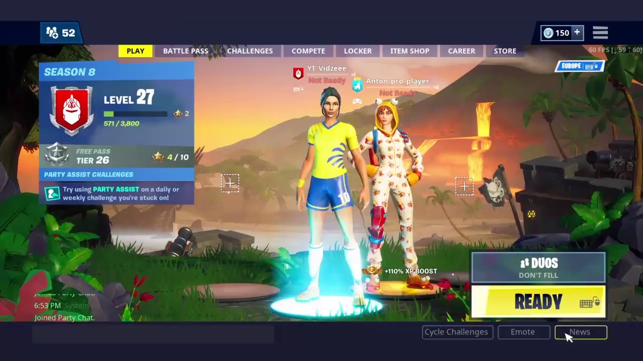 Fortnite Svenska K&ouml;r med Anton min fkn broder kom in och ha det g&ouml;tt!!!!!!