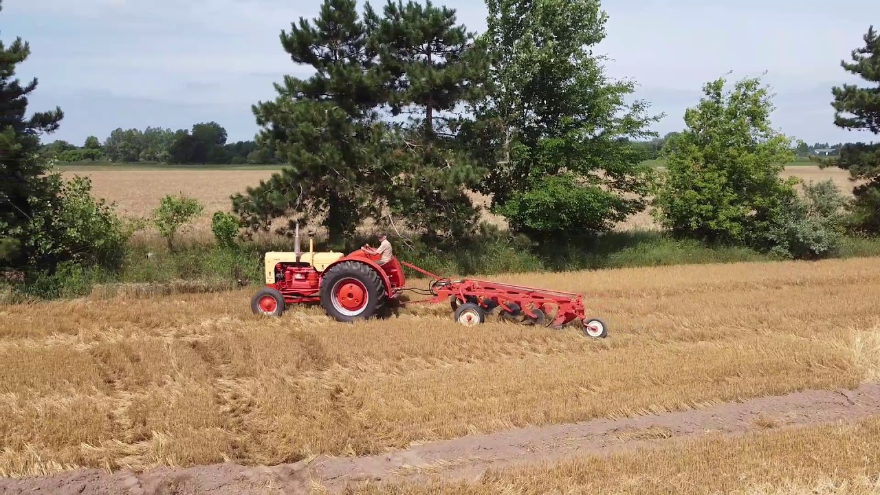 Case tractors plowing