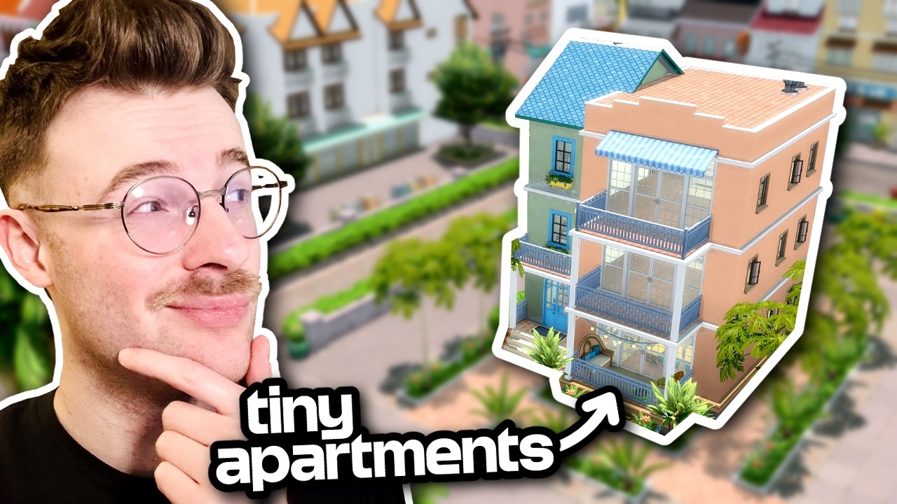 i built TINY apartments in The Sims 4 🌴