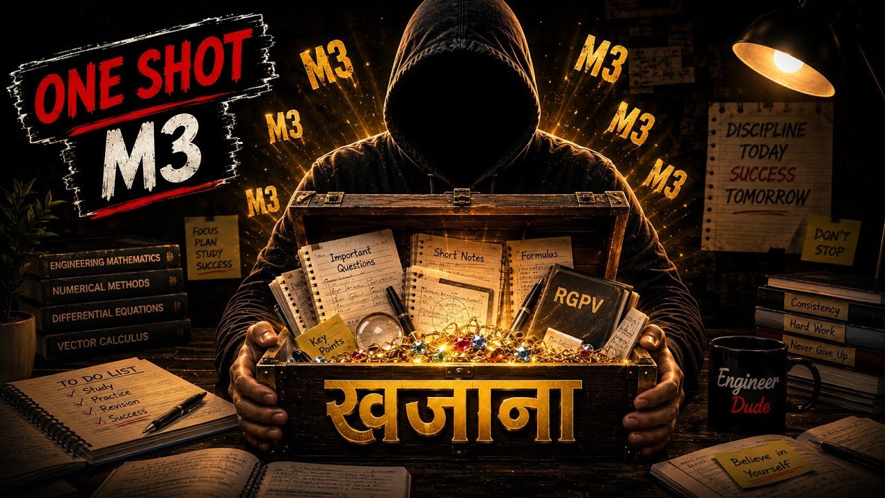 Complete ONESHOT of Mathematics 3 (M3) | B.Tech 4th Semester Khajana 🔥 | RGPV Imp Questions 