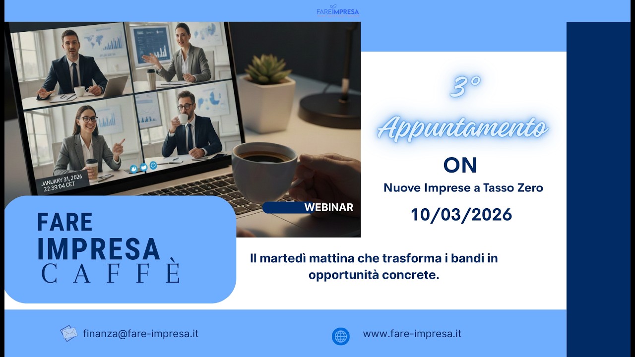 FARE IMPRESA CAFFE' | ON - Nuove Imprese a Tazzo Zero