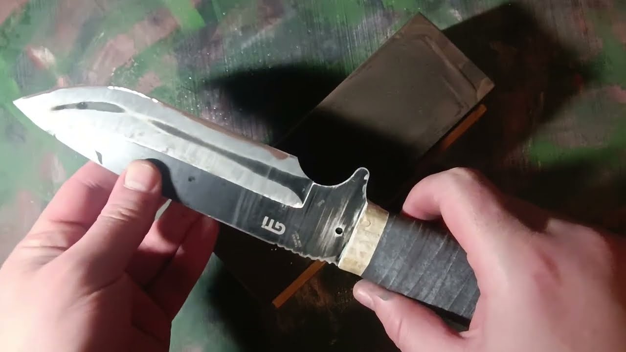 Заточка ножа из очень мягкой конструкционной стали, ниже 55 HRC, SCM435