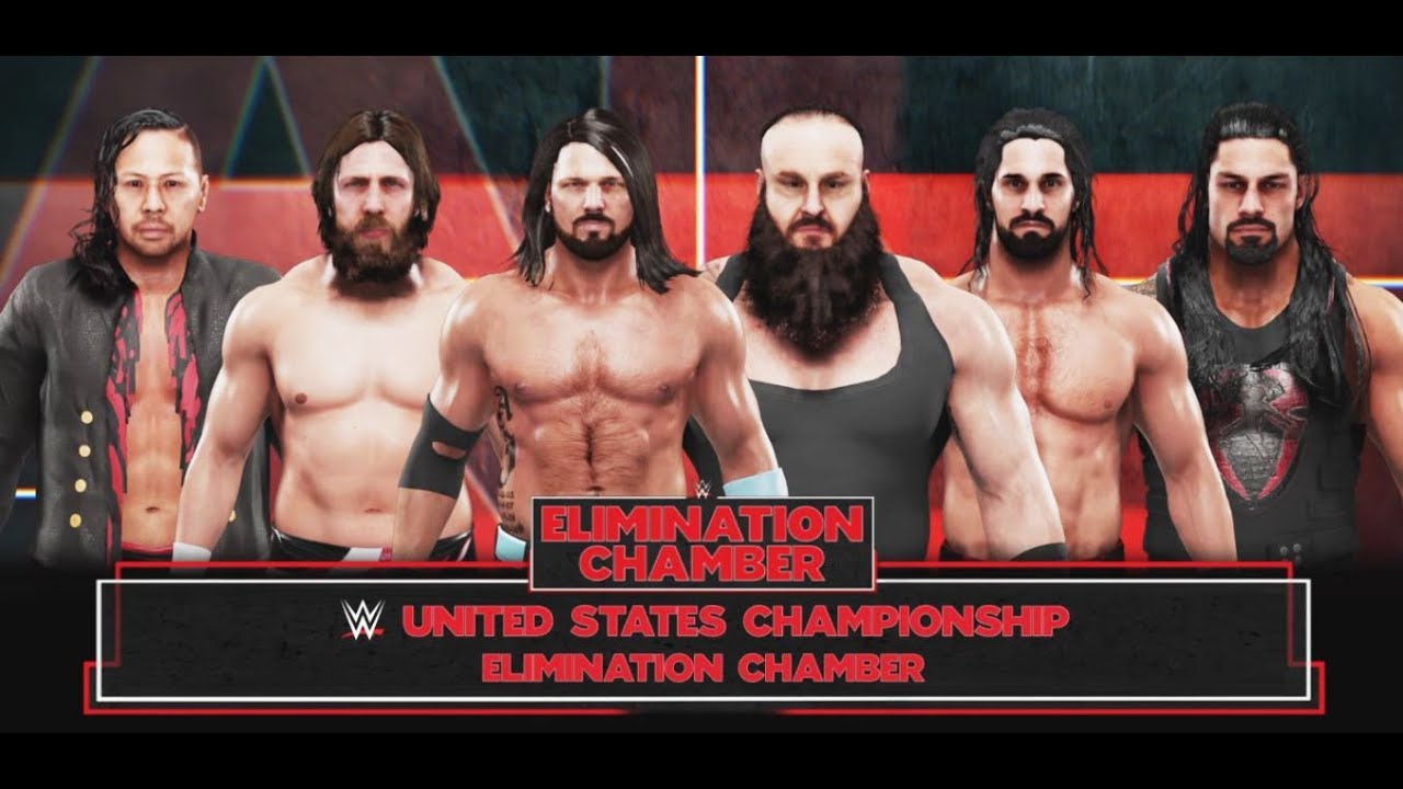 WWE-2K19- 6 Man Elimination Chamber Match- WWE United State Championship Match -WWE-2K19