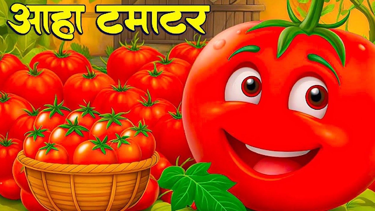 आहा टमाटर - Aaha Tamatar Bade Mazedar | Hindi Nursery Rhymes And Kids Song | Monty Rhymes Tv