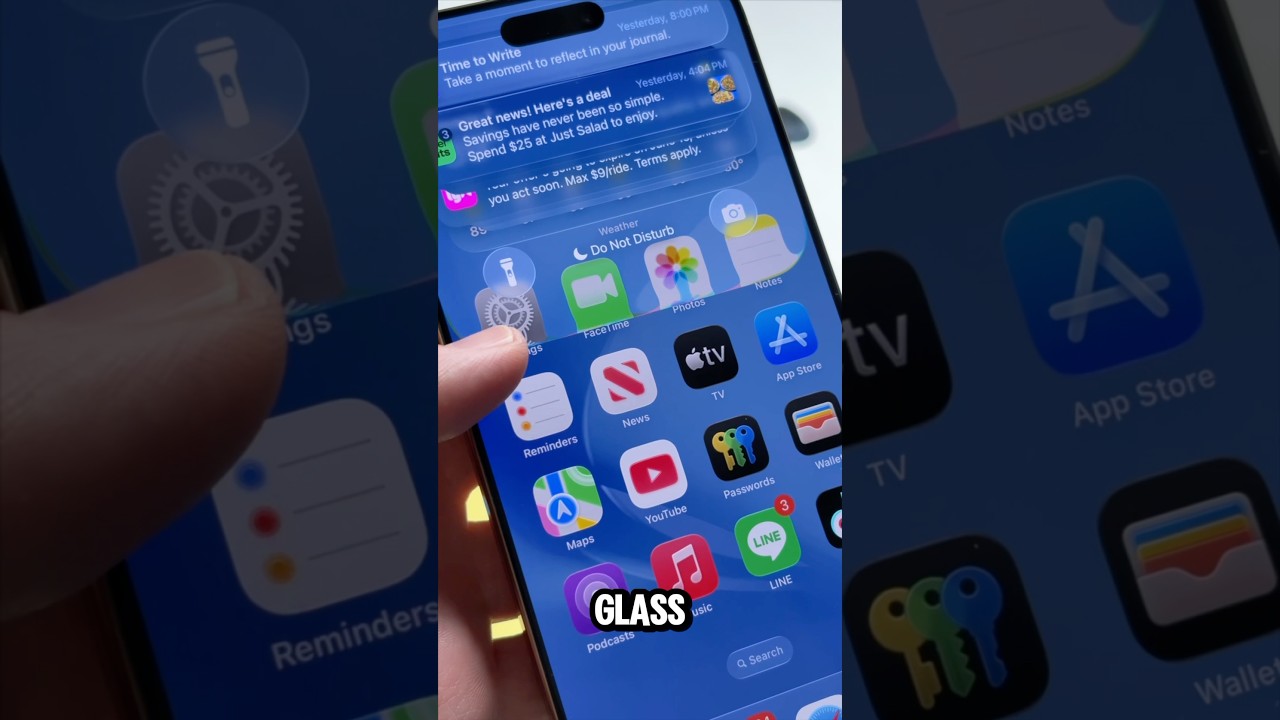 Liquid Glass is CRAZY!  #apple #ios26