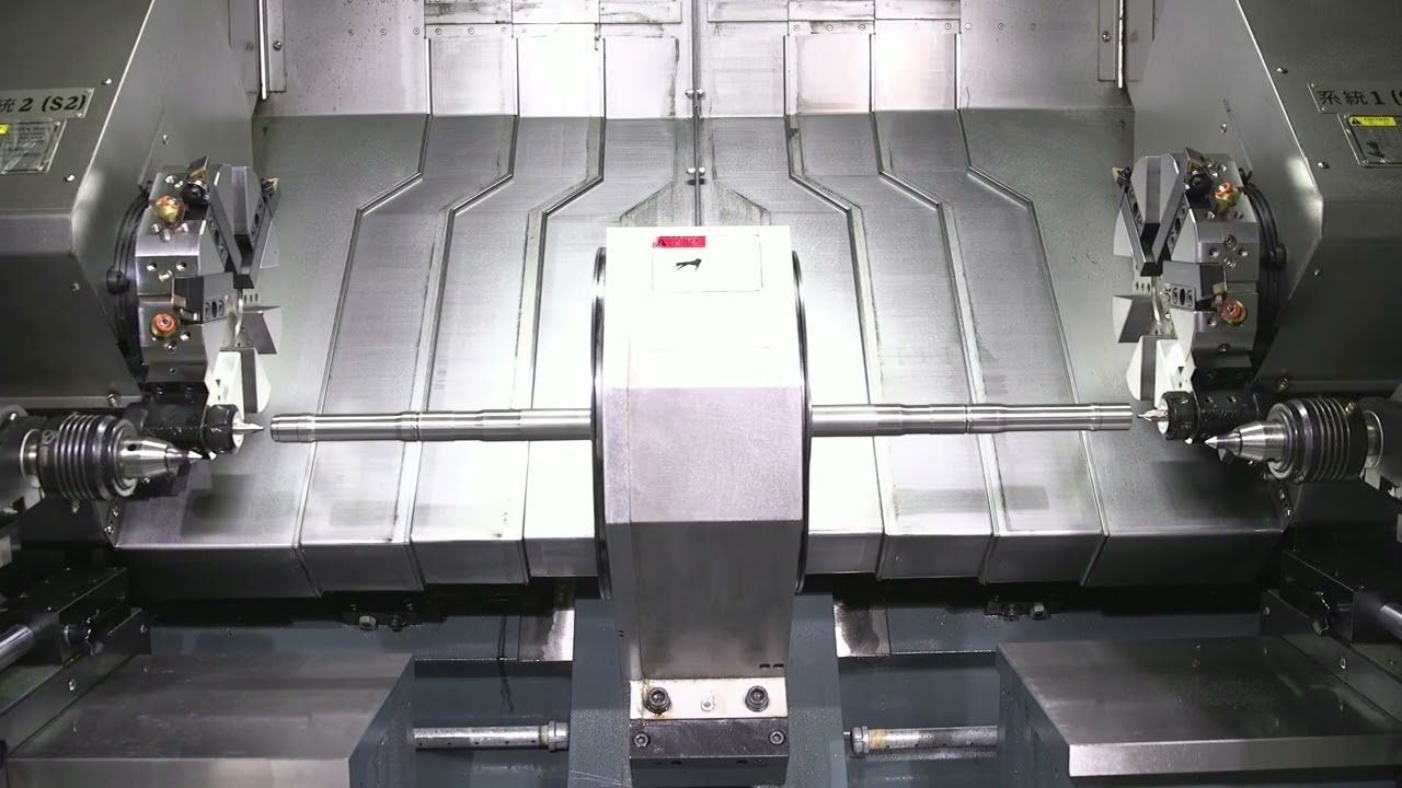 Fastcut Centerdrive Lathe Long Halfshaft with dual tailstocks.  Hey Machine Facing and Centering