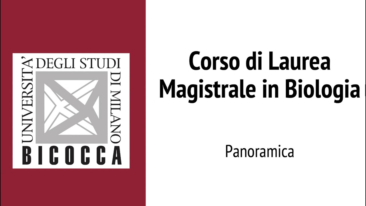 Laurea magistrale in Biologia - Bicocca