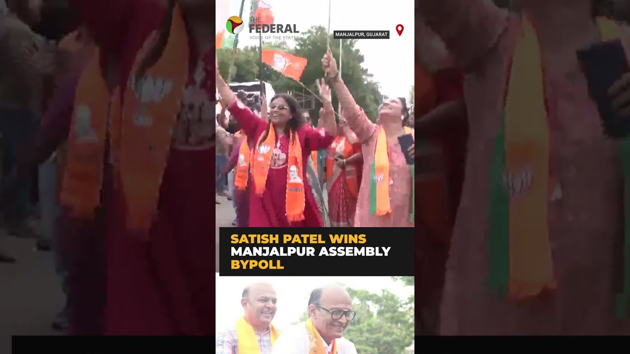 BJP's Satish Patel wins Manjalpur bypoll | #shorts