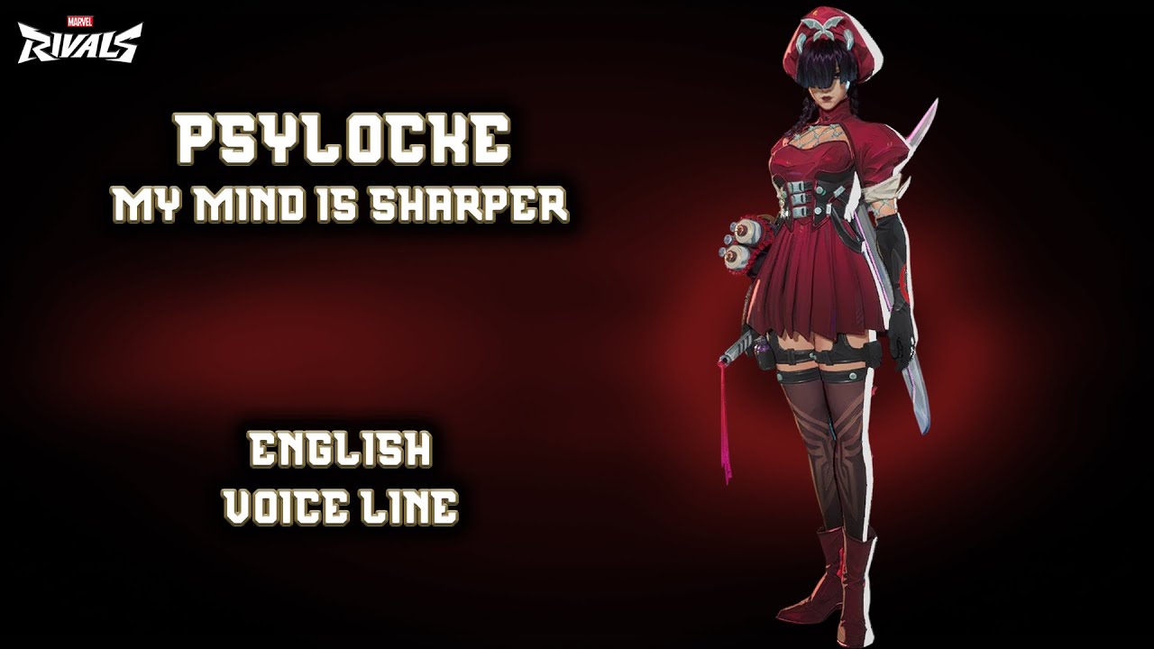 All Psylocke Voice Lines & All Skins [ENGLISH]